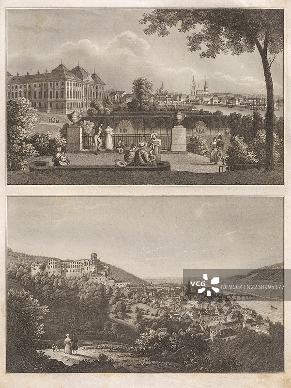 德累斯顿和海德堡图片素材