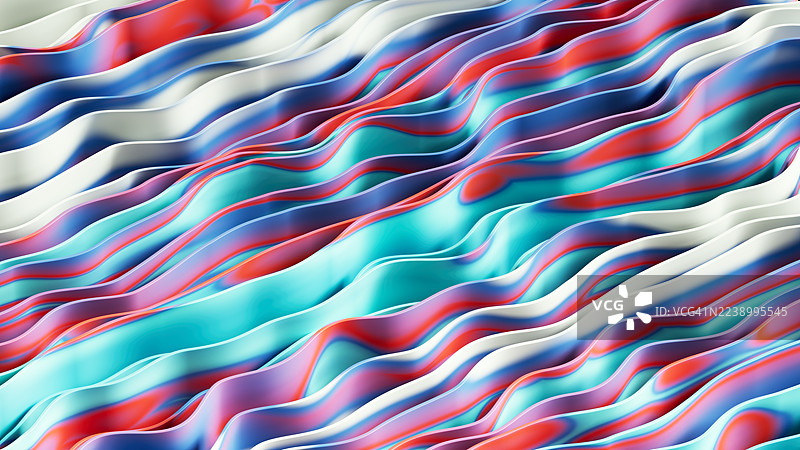 多彩抽象波浪图案图片素材