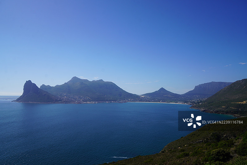 南非开普敦，海特湾（Houtbay/Houtbaai）地区航拍图图片素材