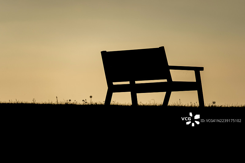 布兰登长椅剪影图片素材