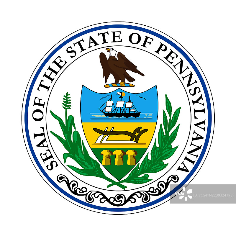 宾夕法尼亚州徽章图片素材