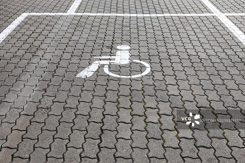 残疾人停车位标志图片素材