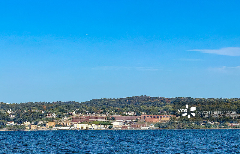 从纽约哈德逊河对岸看到的沉睡谷图片素材