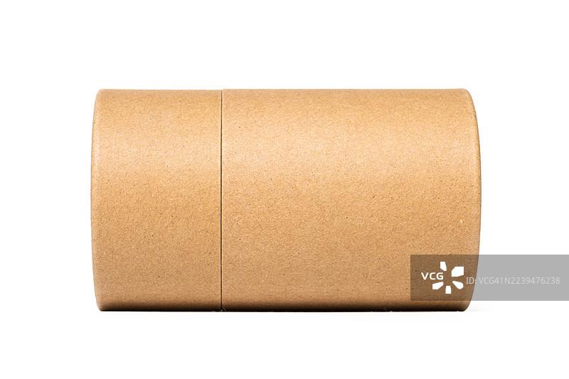 牛皮纸圆筒包装盒，环保包装容器图片素材