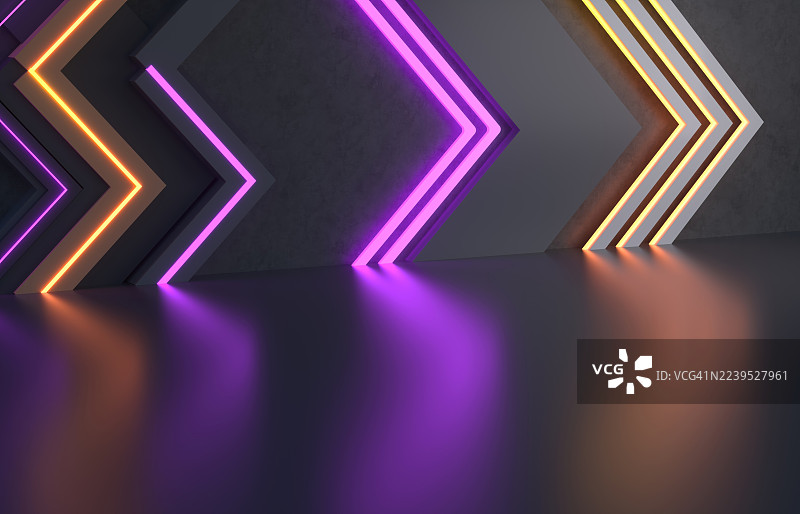 发光的室内空间背景图片素材