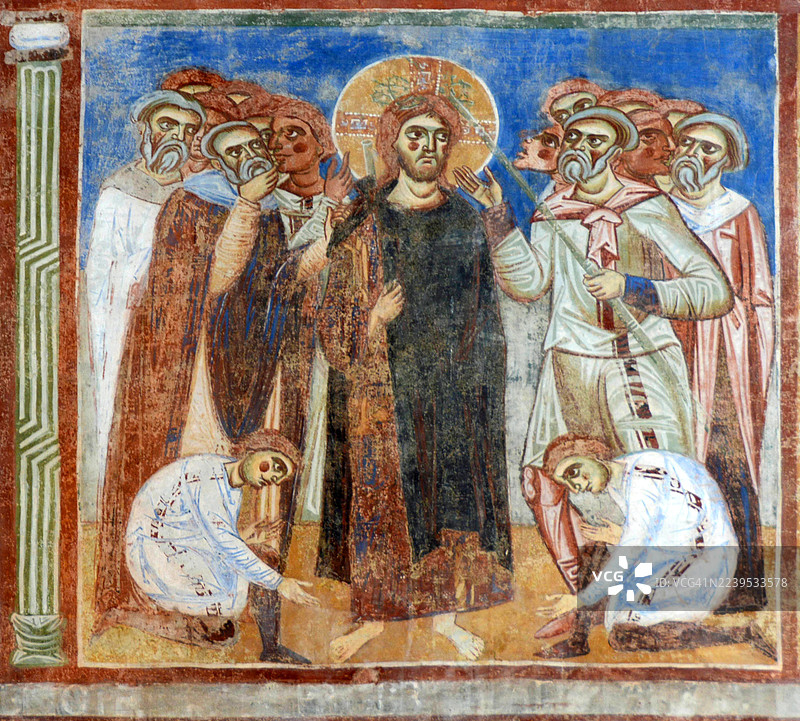 圣安杰洛因·福尔米斯修道院教堂——耶稣基督受难的指控——福音书中的场景图片素材