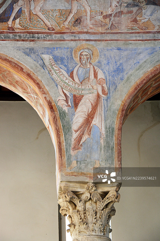 圣安杰洛因福尔米斯修道院教堂 - 撒迦利亚 - 中殿 - 右墙图片素材