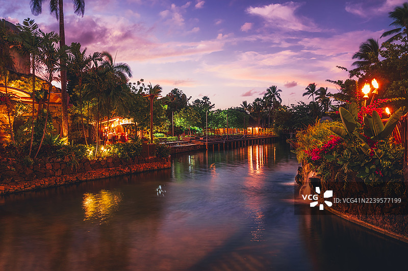 瓦胡岛波利尼西亚文化中心图片素材