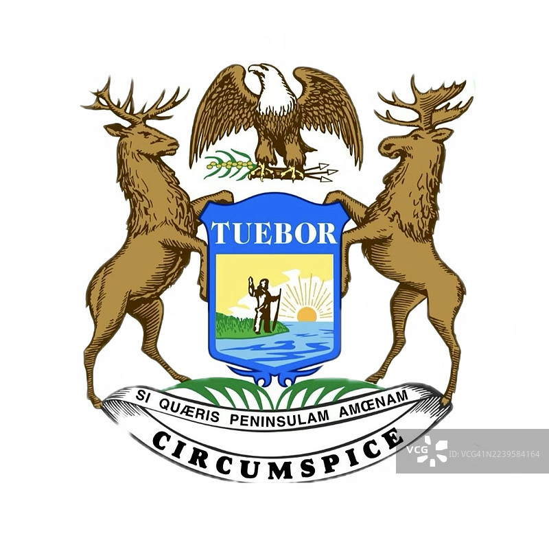 密歇根州州徽图片素材