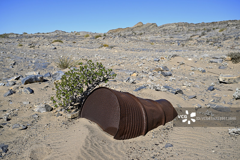 沙漠中的水车，波莫纳，钻石禁区，吕德里茨附近，卡拉斯区，纳米比亚图片素材
