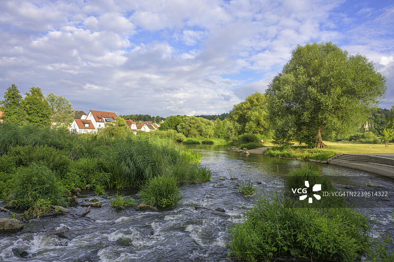 纳布河，卡尔蒙茨，巴伐利亚，德国图片素材