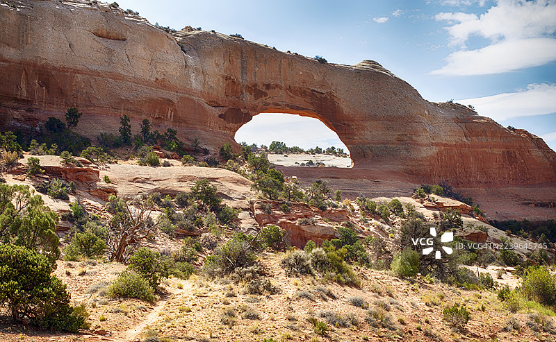 犹他州摩押地区的威尔逊拱门图片素材