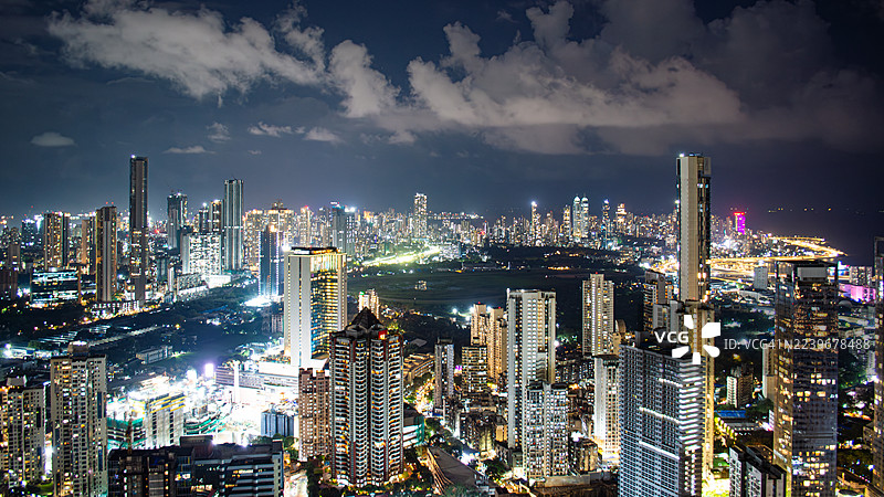 夜晚的孟买市中心南孟买景观图片素材
