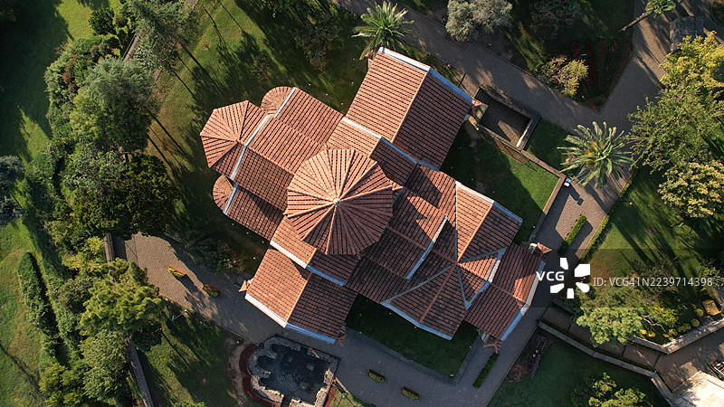 土耳其特拉布宗圣索菲亚清真寺的鸟瞰图图片素材