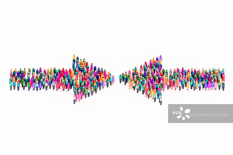 两群人对峙，剑拔弩张图片素材