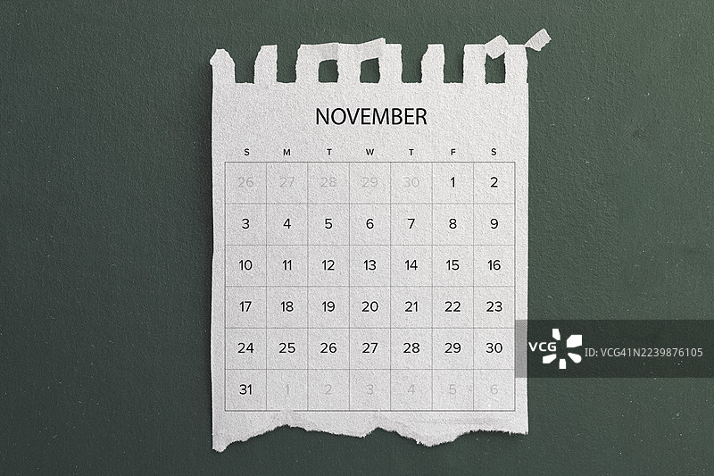日历表格显示十一月图片素材