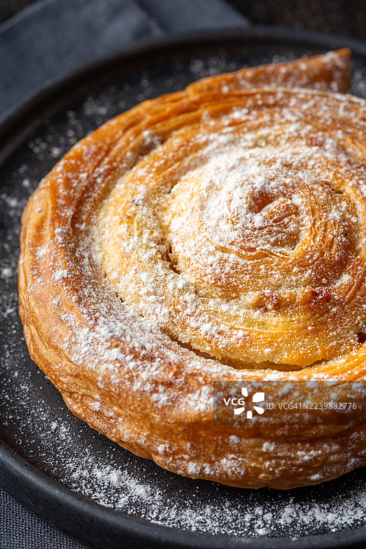 酥皮卷的特写图片素材