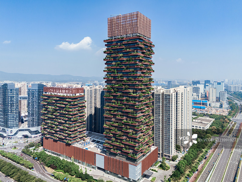 现代城市，绿色可持续理念图片素材