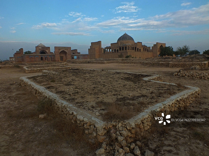 马特里的陵墓和墓葬的建筑细节及全景图片素材