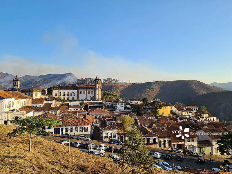 米纳斯吉拉斯州的历史名城，拥有18至19世纪的建筑风格图片素材