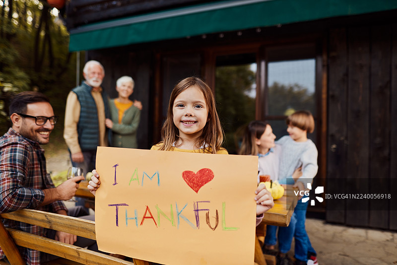 我感谢我的家人！图片素材