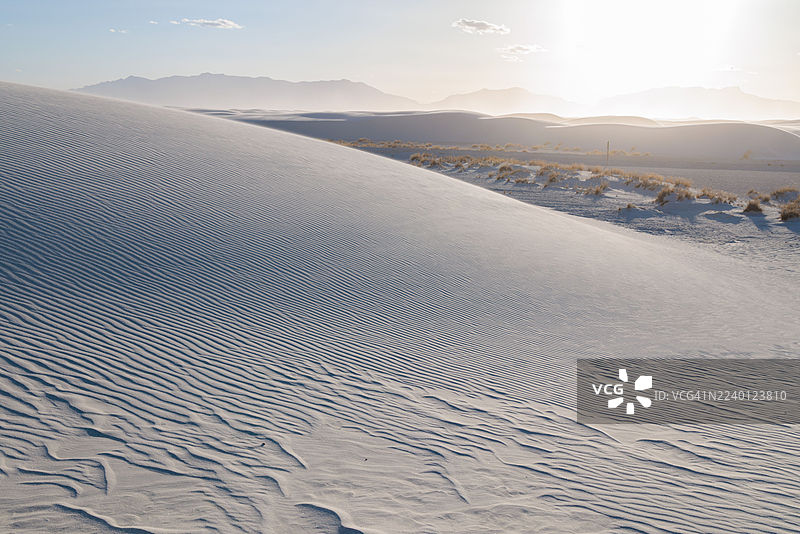 美国新墨西哥州阿拉莫戈多白沙国家公园沙丘上的纹理图片素材