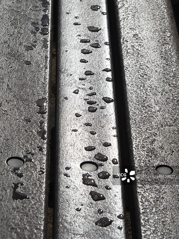 泰晤士河畔阿宾登公园长椅上的水滴抽象景象图片素材