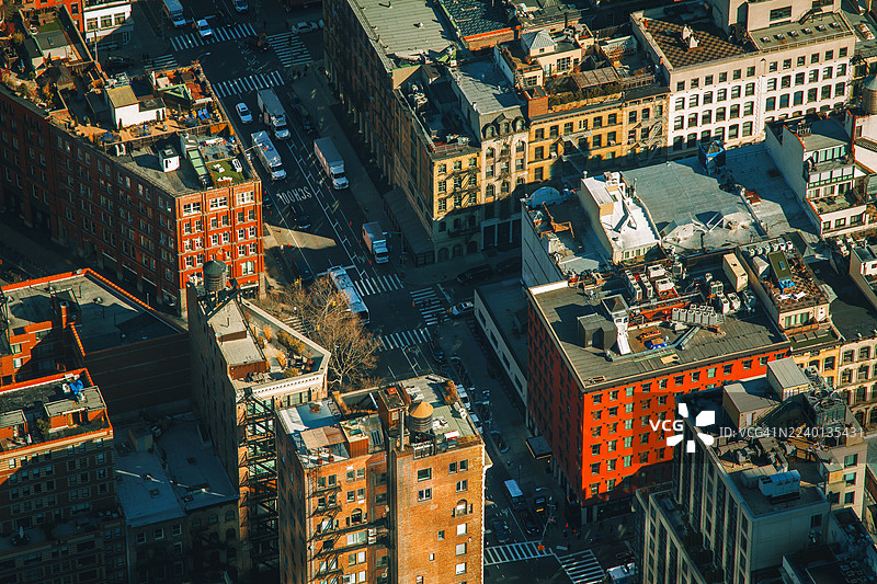 纽约市翠贝卡区鸟瞰图图片素材