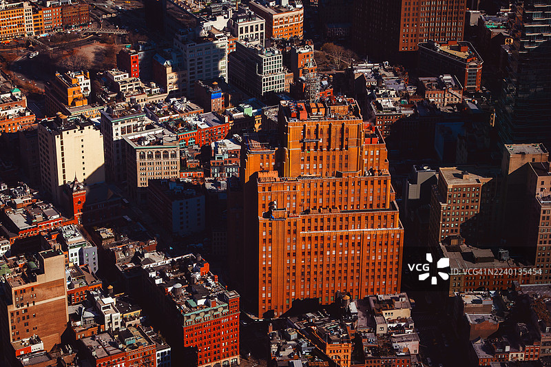 纽约市翠贝卡区鸟瞰图图片素材