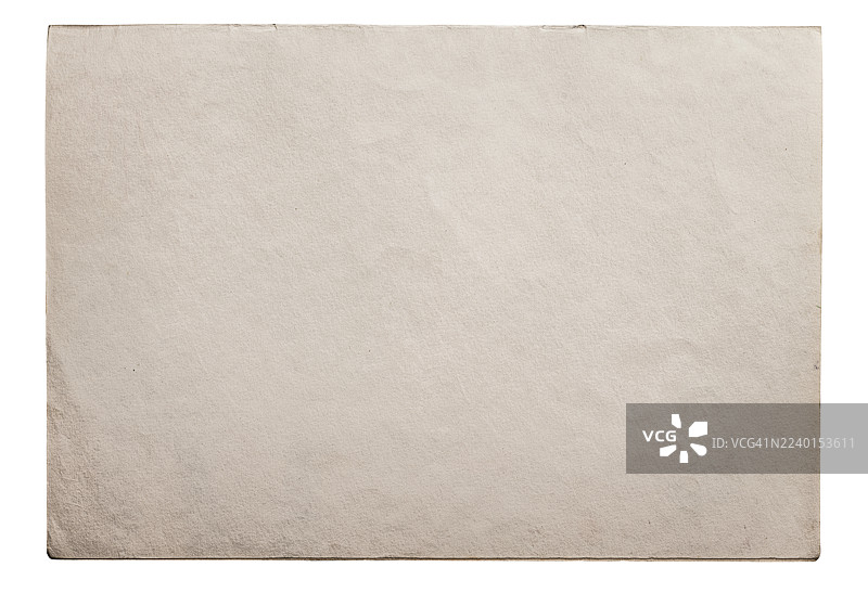 空白回收纸张背景，孤立在白色上图片素材