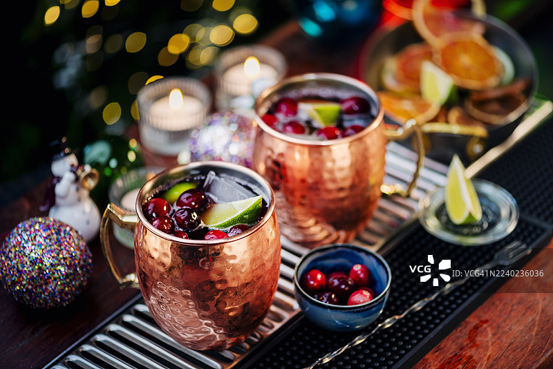 蔓越莓莫斯科騾子图片素材