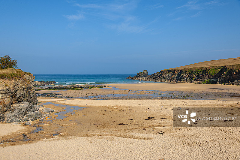 康沃尔，君士坦丁湾海滩图片素材