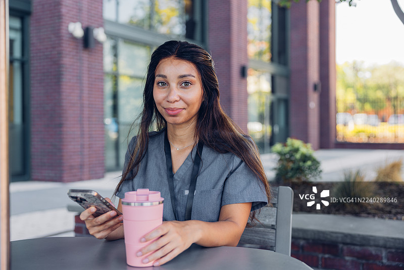 专业护士肖像，不在诊所拍摄图片素材