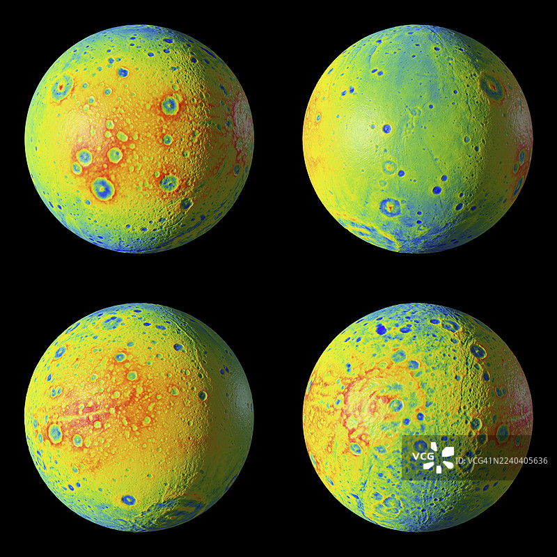 土卫二的拓扑结构艺术图图片素材