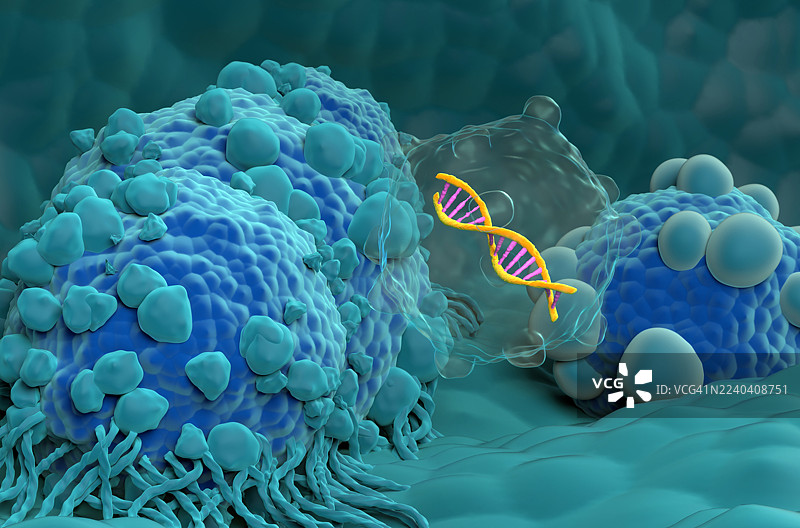 胰腺癌基因疗法概念插画图片素材