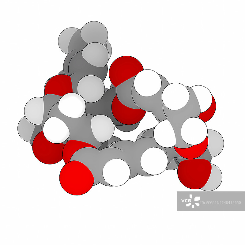 三线赤霉烯 mycotoxin 结构，插画图片素材