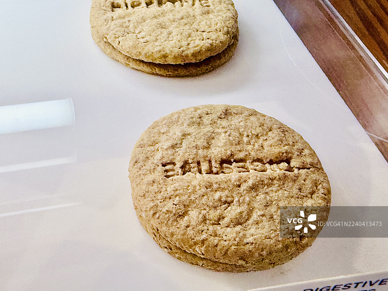 圆形消化饼干，伦敦图片素材
