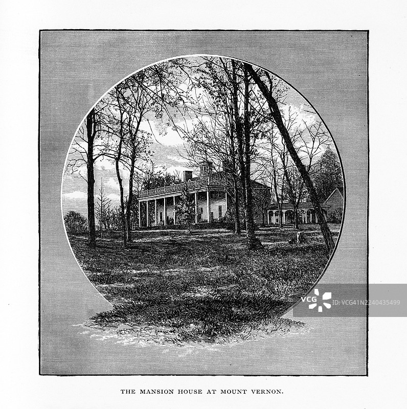 弗农山庄，弗吉尼亚州 - 1884年图片素材
