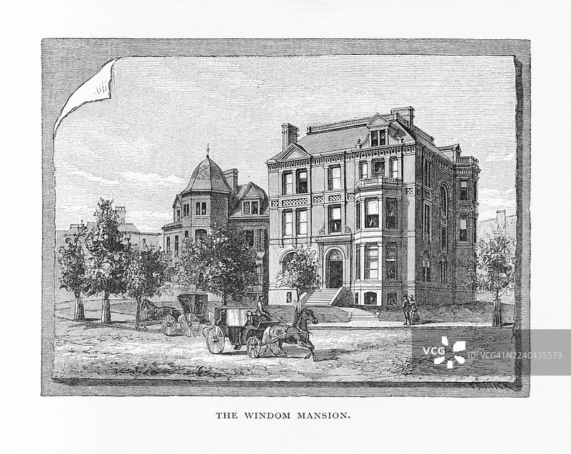 华盛顿特区温多姆公馆 - 1884年图片素材