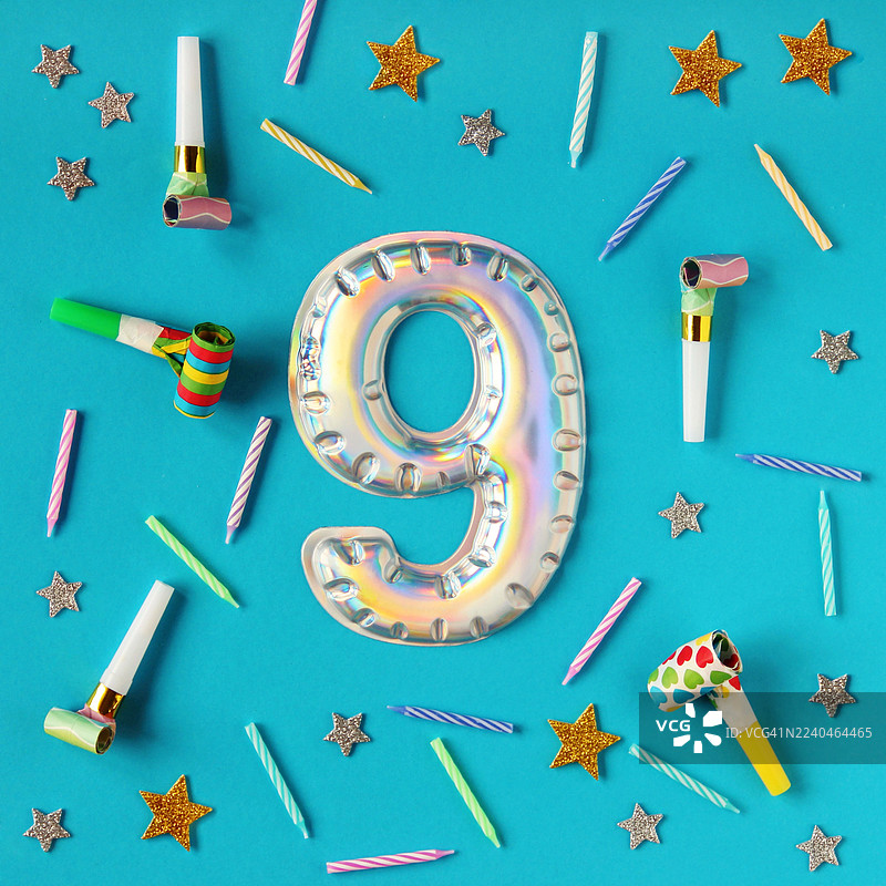 9号生日贺卡图片素材
