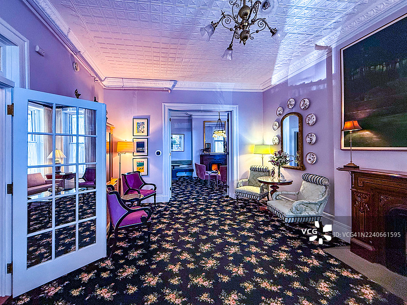 萨拉托加温泉酒店的客厅图片素材