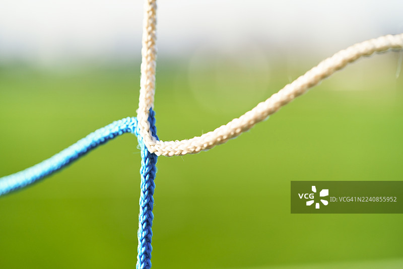 蓝白绳索的联网细节图片素材