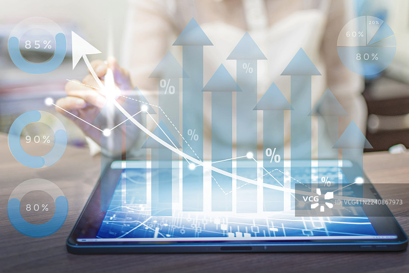 成长成功概念，概念商业金融增长图表静物图片素材