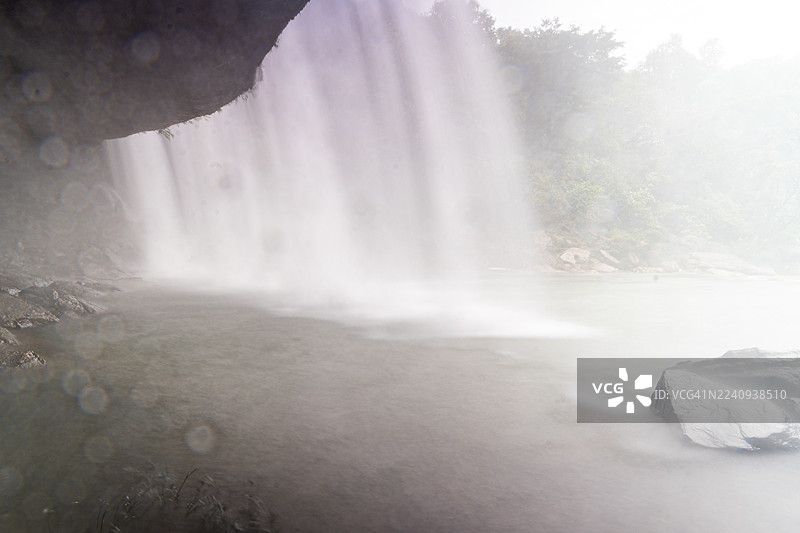 克朗苏里瀑布，梅加拉亚邦图片素材