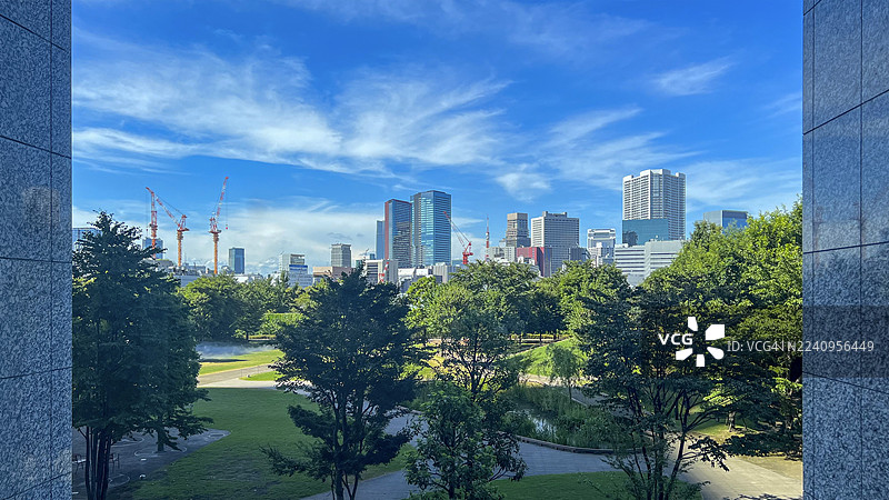 东京城市景观和公园图片素材