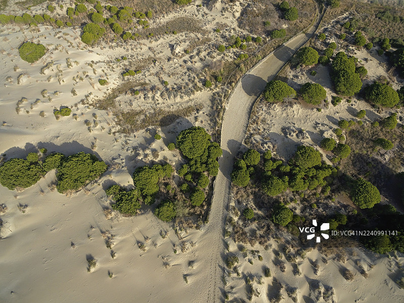 埃斯皮盖特海滩的鸟瞰图图片素材