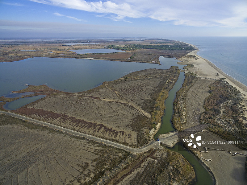 埃斯皮盖特海滩的鸟瞰图图片素材