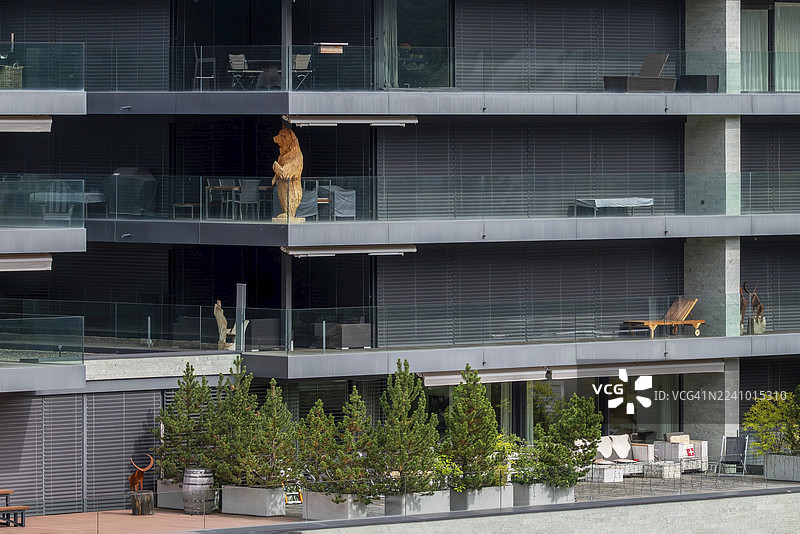 公寓楼，阿罗萨，格劳宾登，瑞士图片素材