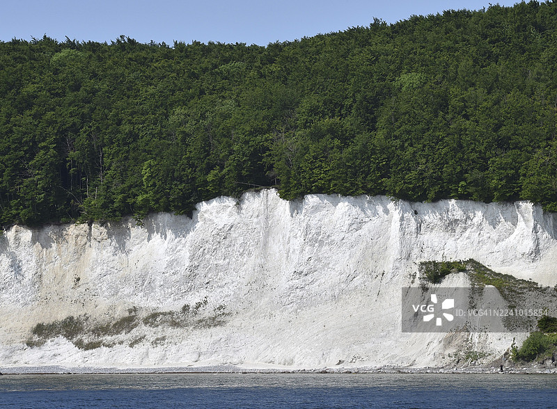 德国梅克伦堡-前波美拉尼亚州吕根岛的亚斯蒙德国家公园的白垩海岸图片素材