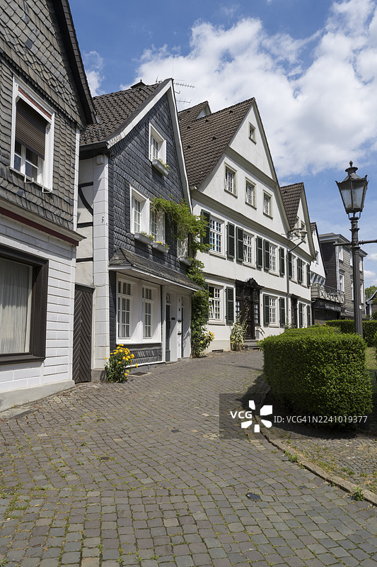 德国北莱茵-威斯特法伦州埃森市凯特维希老城区建筑，鲁尔区图片素材